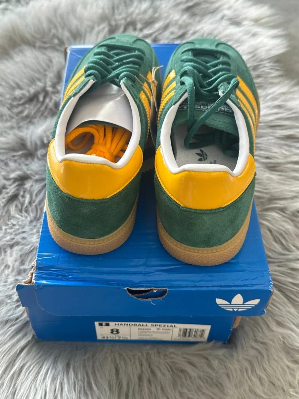 Adidas Handball Spezial Original Green & Yellow Gum Sneakers – M8-W9